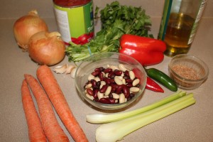Three-Bean Chili Ingredients
